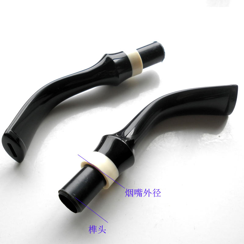 DIY upscale stone Nangwood Artisanal Tobacco Fighting Accessories Non Solid Wood Bend Round Saddle 9MM Filter Core Acrylic Cigarette Holder Bite