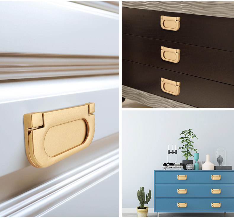 Modern minimalist light luxury golden extended wardrobe door drawer small handle Nordic kitchen overall cabinet shoe cabinet door handle