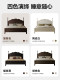 Vintage French-Style Black Bed for Master Bedroom, Mid-Century Furniture, Solid Wood American-Style 2025 New Model Bed