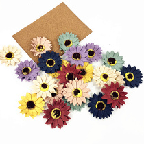 Kindergarten daisy small sun flower wreath material Christmas DIY simulation silk cloth flower decoration Photo embellishment