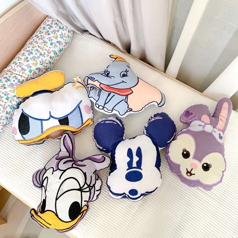 Kawaii autumn and winter newborn knitted cotton baby pillowcase separate sheet with the same cute cartoon children's pillow