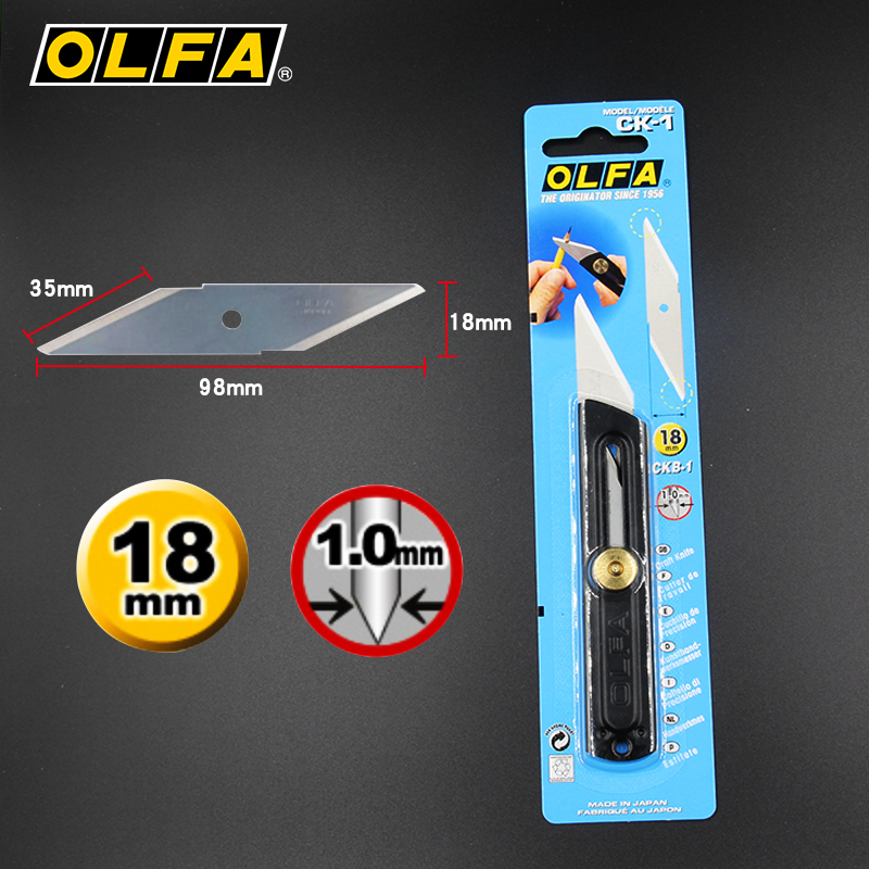 Japan imports OLFA Ohair CK-1 XB26 Full steel Sharpened Knife Double Edged Blade Handmade Model Special