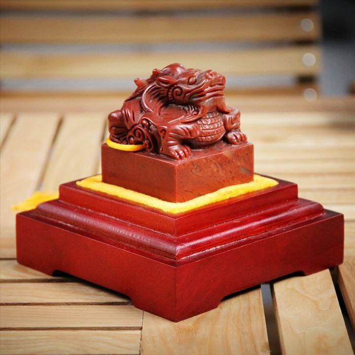 Boutique Shoushan Stone Alpine Full Zhu Sand Handcrafted Painting And Calligraphy Seal Golden Stone Seal Engraving Choctopus Seal Vegetarian Seal Auction-Taobao