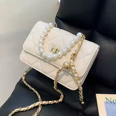 French ConeKoery leather premium summer small bag 2021 New Tide wild pearl chain Super fire bag