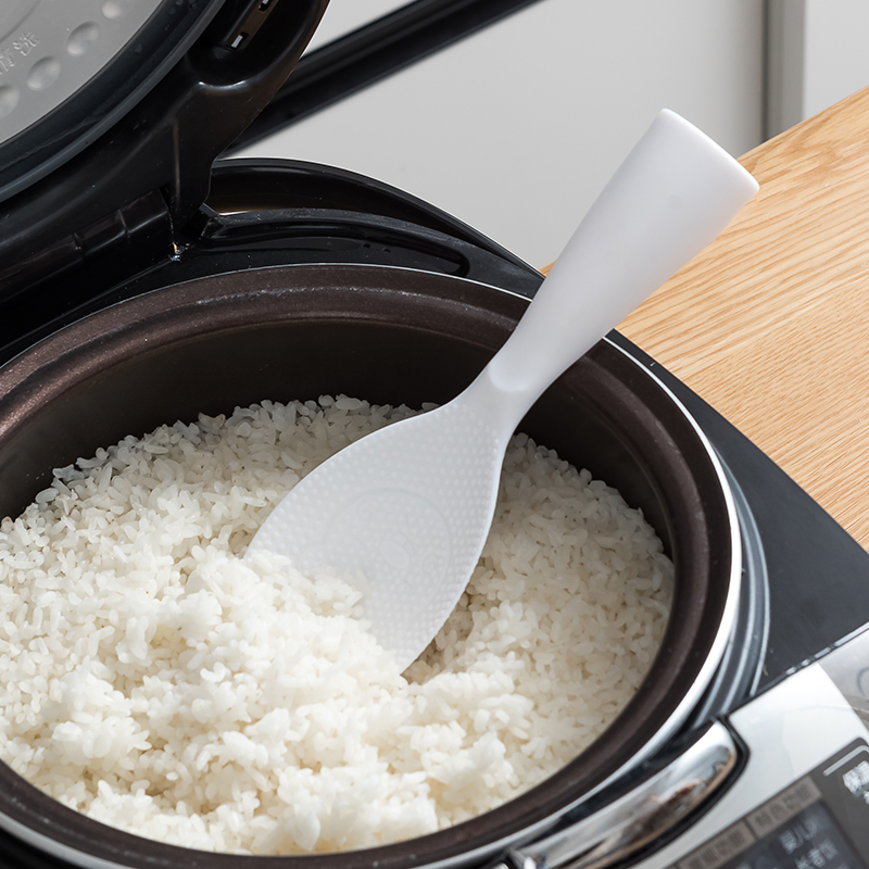 Home teaspoon without sticking rice with rice upright plastic Rice Shovel with smiley face electric rice cooker to stand with a spoon of rice