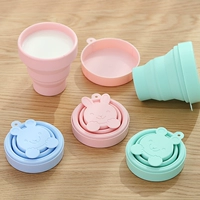 FaSoLa Silicone Folding Cup Cúp du lịch cầm tay Cup Cup Miệng có thể thu vào tay Cup có nắp nén Cup bình ủ cháo lock&lock