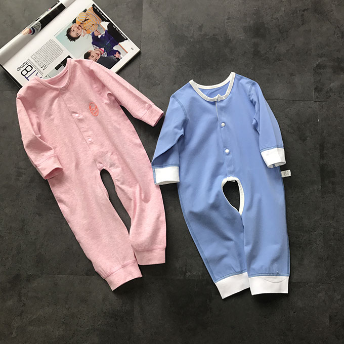 Pure cotton one-piece clothes baby spring autumn and winter hit bottom harater baby pyjamas male and female newborns open gear to climb to the home