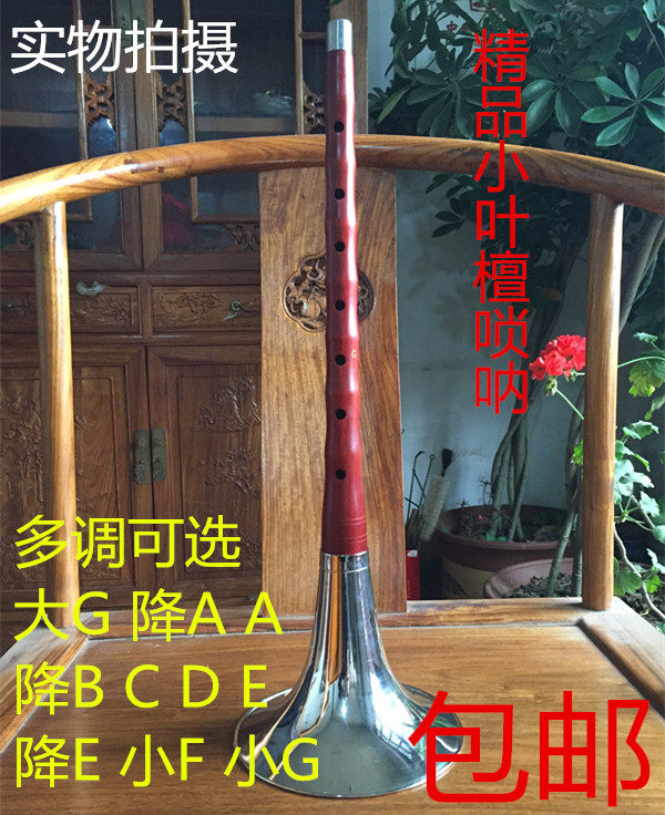Musical instrument stage performance boutique lobular rosewood suona G AC D drop B E F transfer reed box