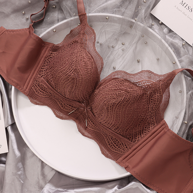 Suitable for small chest flat chest lady gathering without empty cup on anti-drooping adjustment aa cup bra thickness