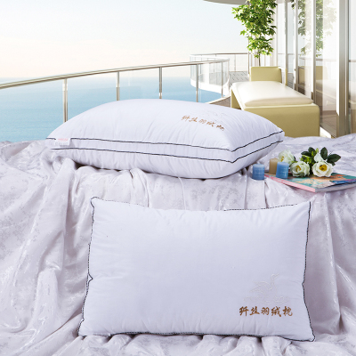 Down Velvet Pillow Core Pure Cotton Pillow Solid Embroidered Health Care Single Pillow Home Single Special Price