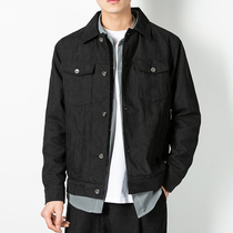 Corduroy jacket boys 2021 new spring and autumn tooling lapel casual jacket men loose trend wild