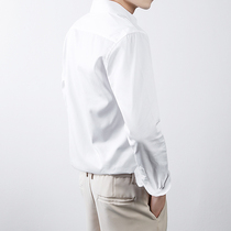 Long-sleeved shirt mens high-end hanging sense of falling sense of inner match free ironing Korean loose black and white shirt Ruffian handsome ins trend