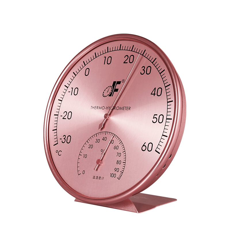 Defoe TH160 series thermometer household high precision indoor and outdoor temperature hygrometer exquisite metal thermometer