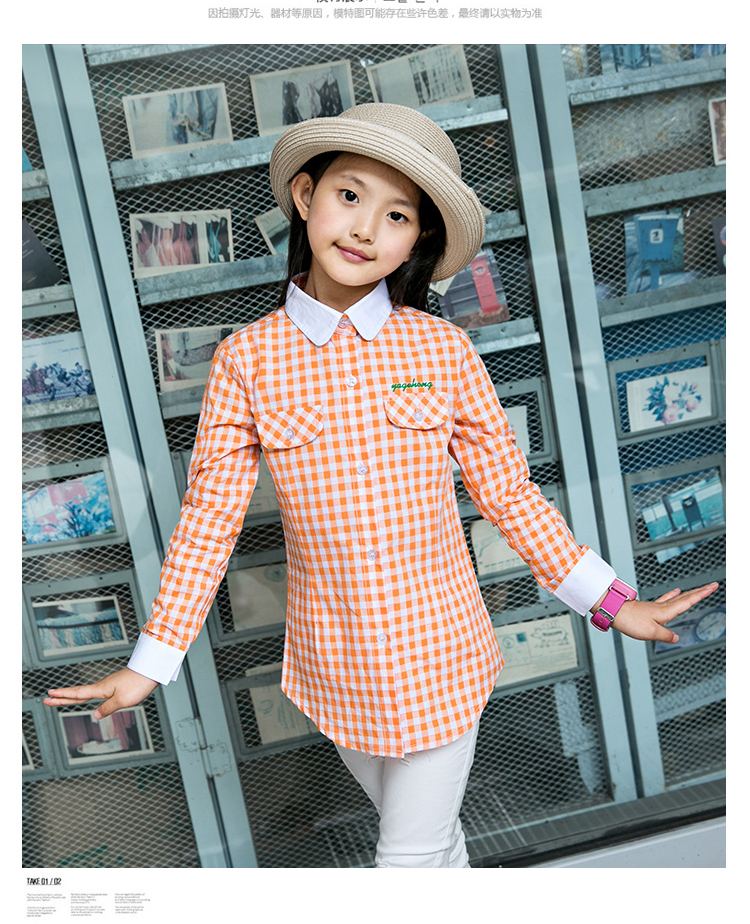 Áo sơ mi bé gái 2019 xuân hè mới cho bé kẻ sọc sơ mi cotton dài phần bé gái sơ mi dài tay shop quần áo trẻ em đẹp