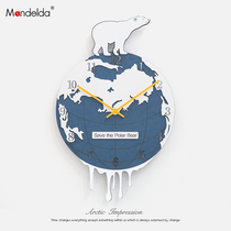 Mandelda light extravaganza NORDIC HANGING BELL LIVING ROOM CREATIVE TIDE PERSONALITY ART CLOCK MUTED FASHION HANGING WALL