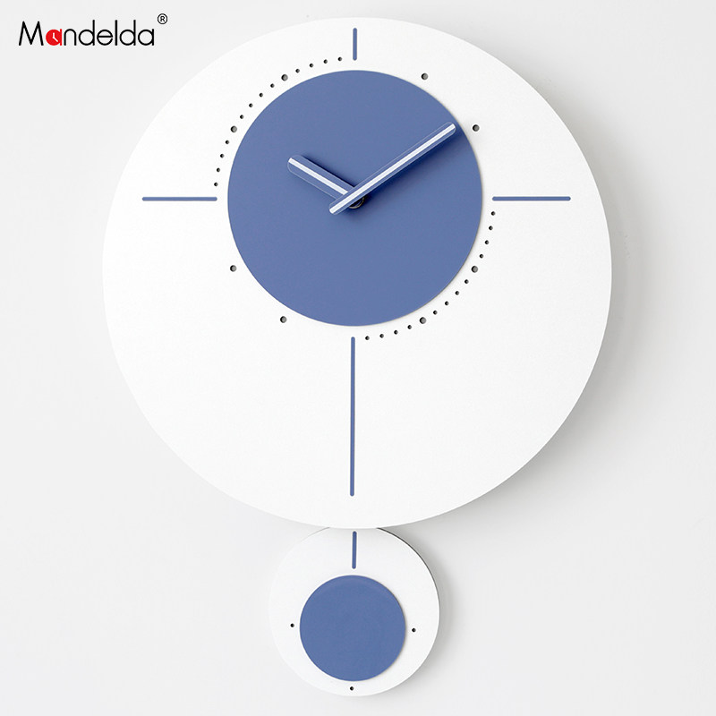 mandelda Nordic clock wall clock Living room home fashion personality creative swing clock wall art decoration