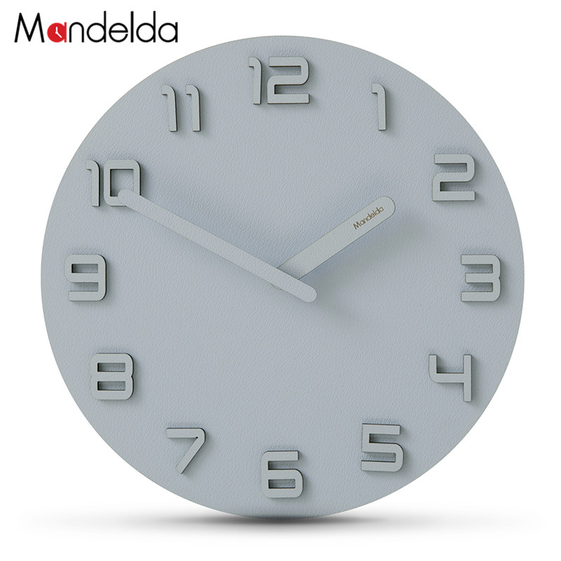 mandelda clock wall clock Living room Modern simple atmosphere Bedroom silent home creative personality light luxury hanging watch