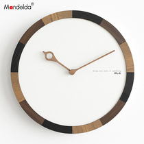  mandelda household clock personality creative light luxury wall clock clock wall clock living room Nordic clock wall silent