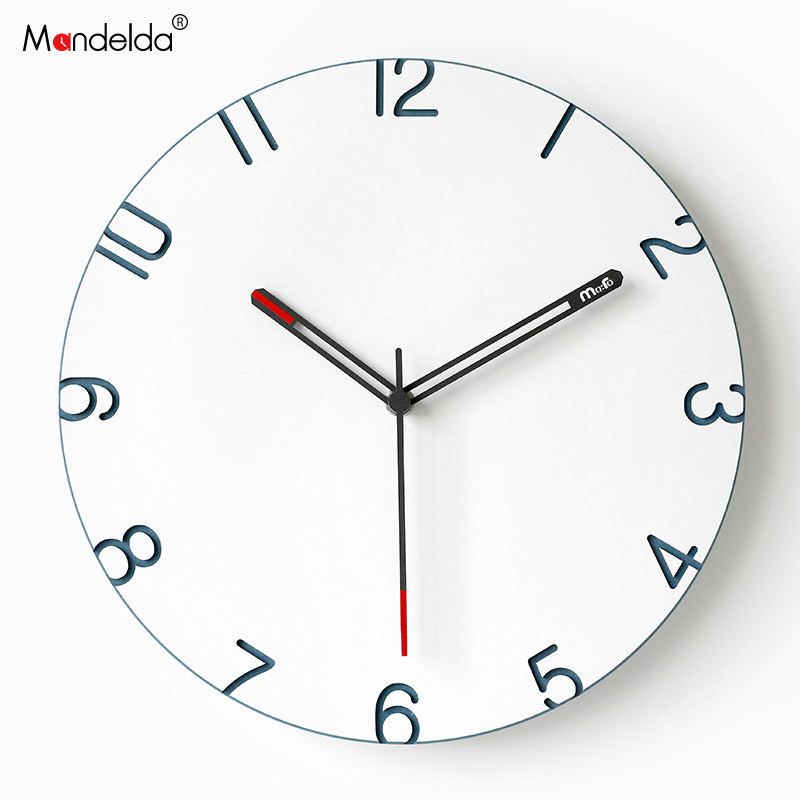 mandelda Nordic light luxury clock wall clock Living room personality creative simple modern home silent clock art