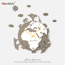 Mandelda free of punching clock hanging clock living room mute creative art clock Eurostyle fields personality home hanging