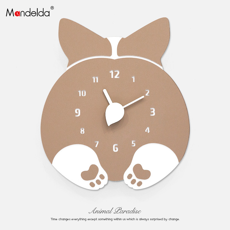 Mandelda clock wall clock living room home personality creative modern children cartoon bedroom mute home clock