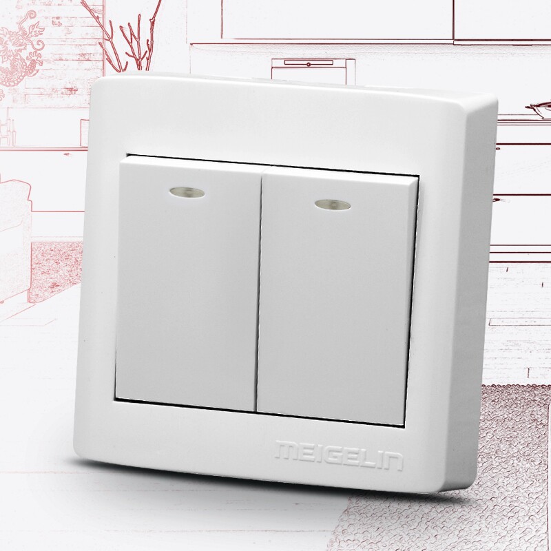 Dress wall switch socket panel 2 open two-open single control two single control single-control double switch clear wire box ultra-thin