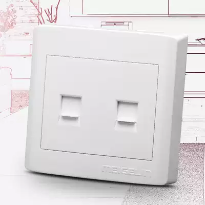 Surface-mounted wall switch socket panel Telephone computer socket Wired telephone network Network cable Broadband open line box Ultra-thin