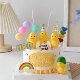 Cartoon Yellow Milk Dragon Ferris Wheel Cake Decoration Kidsren's Boy Birthday Party Baking DIY Handmade Ornaments