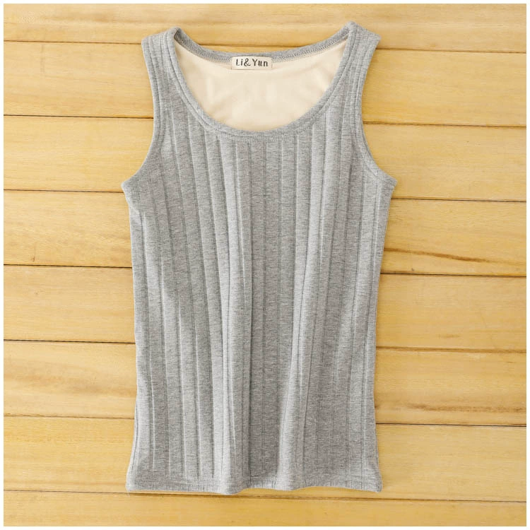 Áo ấm mùa đông của phụ nữ dày cộng với nhung áo sơ mi cotton cơ thể sling ngọn chặt chẽ bên trong mặc đồ lót kích thước lớn áo thun sát nách nữ