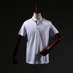 Cotton pique mesh summer men's comfortable and breathable lapel business solid color versatile POLO shirt, temperament style