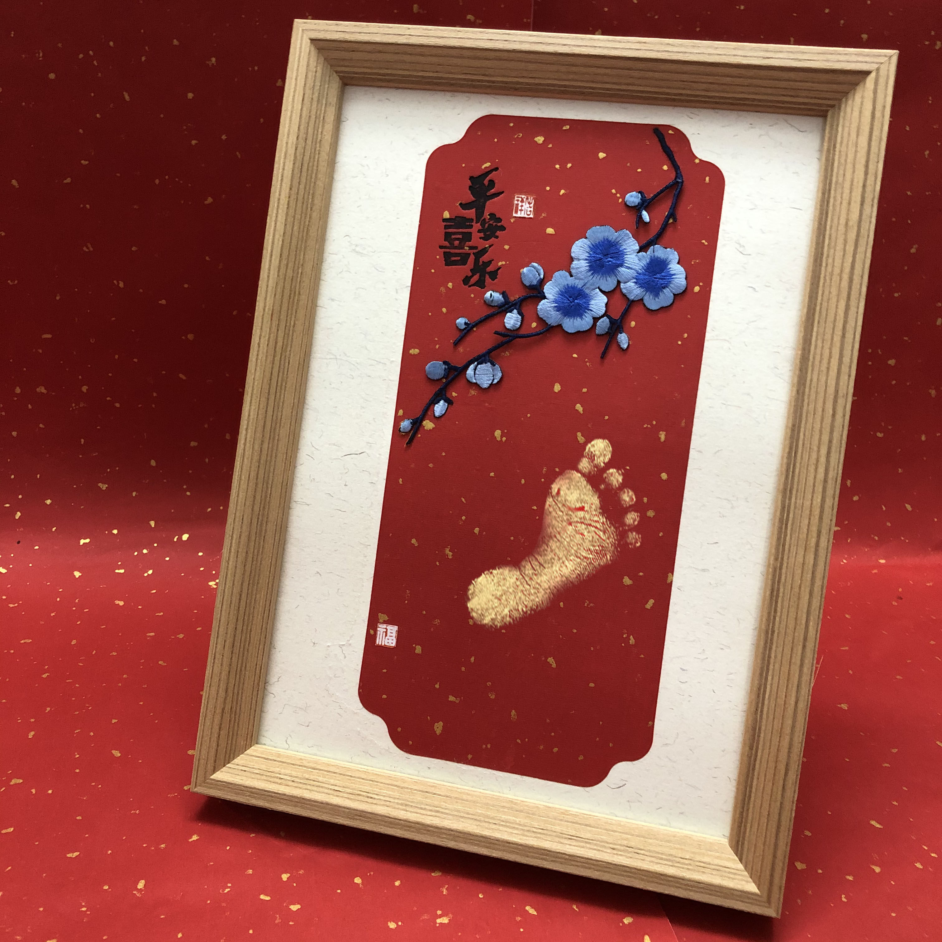 Hand and foot print clay painting custom baby souvenir one year old newborn baby footprints fetal hair full moon 100 days gift