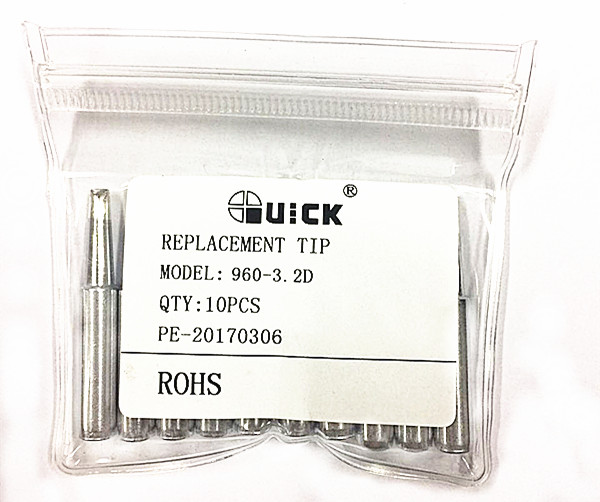 Quick-gram 936 branded iron head thermostatic welding table QUICK969 series universal 960-3 2D flat head welding tip