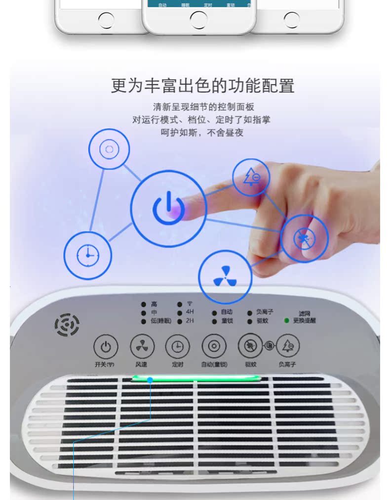 máy lọc không khí electrolux pa91-406gy	 Máy lọc không khí cho bà mẹ và trẻ em ngoài việc khử trùng formaldehyd pm2, khử trùng ion âm phòng ngủ máy lọc không khí và tạo ẩm sharp
