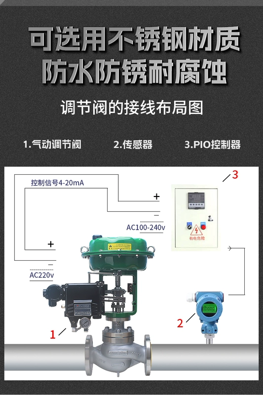 Van điều chỉnh khí nén ZJHP-16C/P màng áp suất tỷ lệ nhiệt độ hơi nước một chỗ van điều khiển lưu lượng dầu van bi điều khiển điện khí nén ký hiệu các loại van khí nén