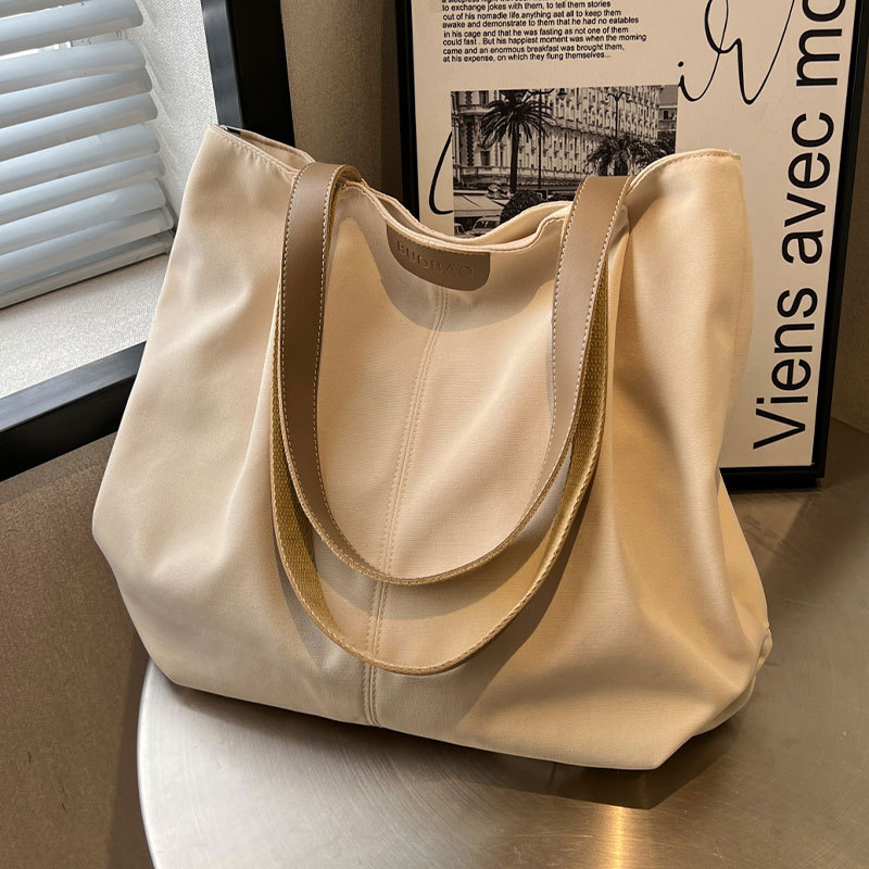 Commuting Bag for Women, Large Capacity Bag, Spring and Summer 2026 New Fashion Shoulder Bag, Canvas Tote Bag, Student Class Bag