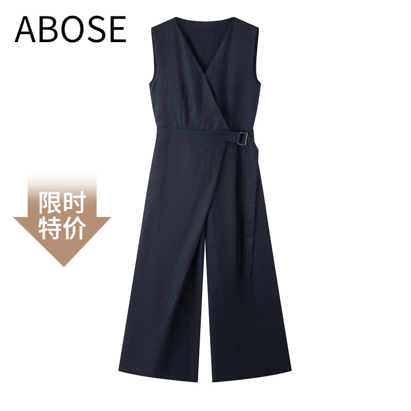 Ainuosi Jinse 2026 Summer New Style V-Neck Sleeveless Solid Color Slim-Fit Jumpsuit 912109 Ainuosi Jinse 2026 Summer New Style V-Neck Sleeveless Solid Color Slim-Fit Jumpsuit 912109