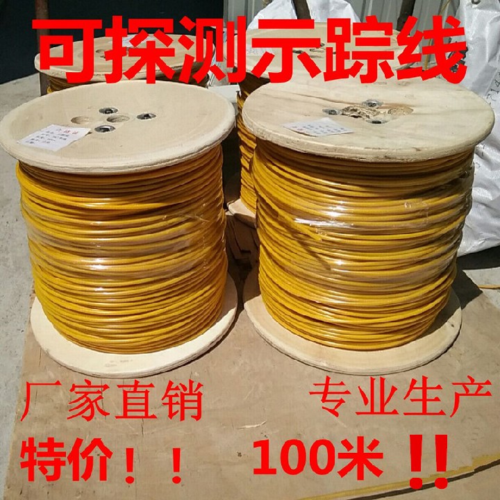 Gas metal tracer line water supply PE pipeline water supply copper clad steel 2.5 square double line buried detection