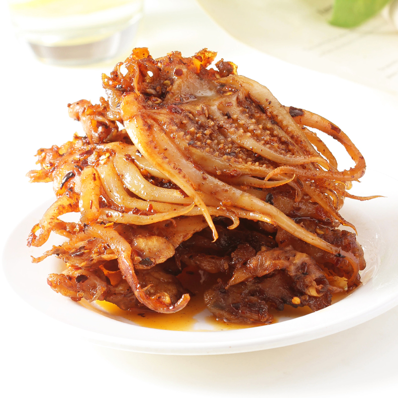 Treasures now roasted with spicy squid head ready-to-eat Dalian Big Shang Seafood Snack Squid Squid Squid shall dry 250g