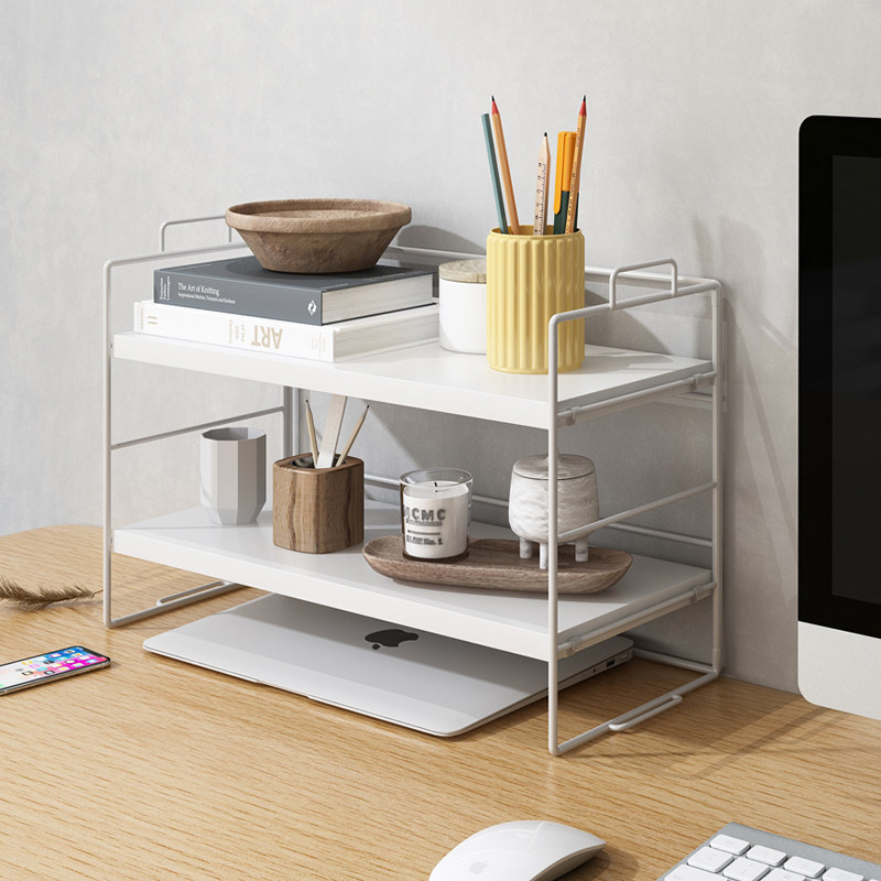 Office desktop shelves include multi-storey kitchen finishing multi-function small desk desk shelves