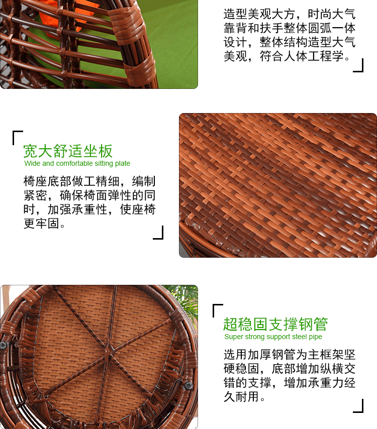 Ban công mây bàn ghế ngoài trời giải trí ghế wicker đồ nội thất Châu Âu vườn bảng và ghế không thấm nước kem chống nắng ngoài trời ba mảnh