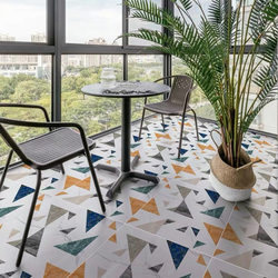 Nordic simple geometric texture 600*600 balcony kitchen bathroom non-slip floor tiles colorful tiles wall tiles