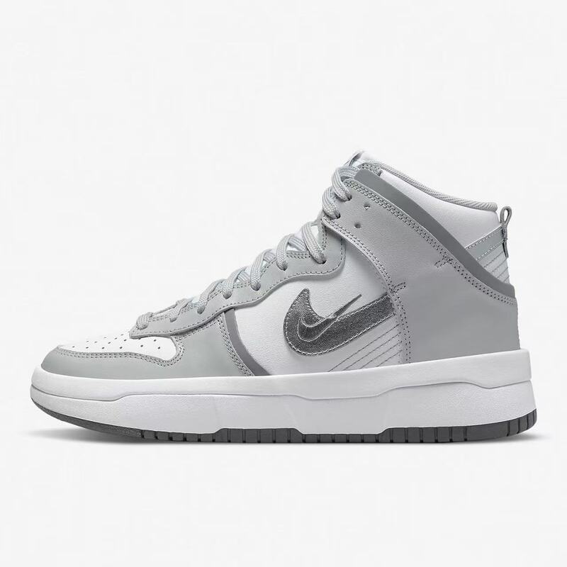 Nike Dunk High up Retro Casual Sneakers for Women Gray and White Small Dior Dh3718-106 Bl Nike Dunk High up Retro Casual Sneakers for Women Gray and White Small Dior Dh3718-106 Bl