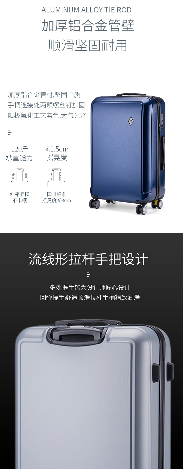 Quân đội Thụy Sĩ dao phổ biến bánh xe vali 20 inch nam hộp hành lý xe đẩy trường hợp mật khẩu lên dây kéo nữ - Va li vali to