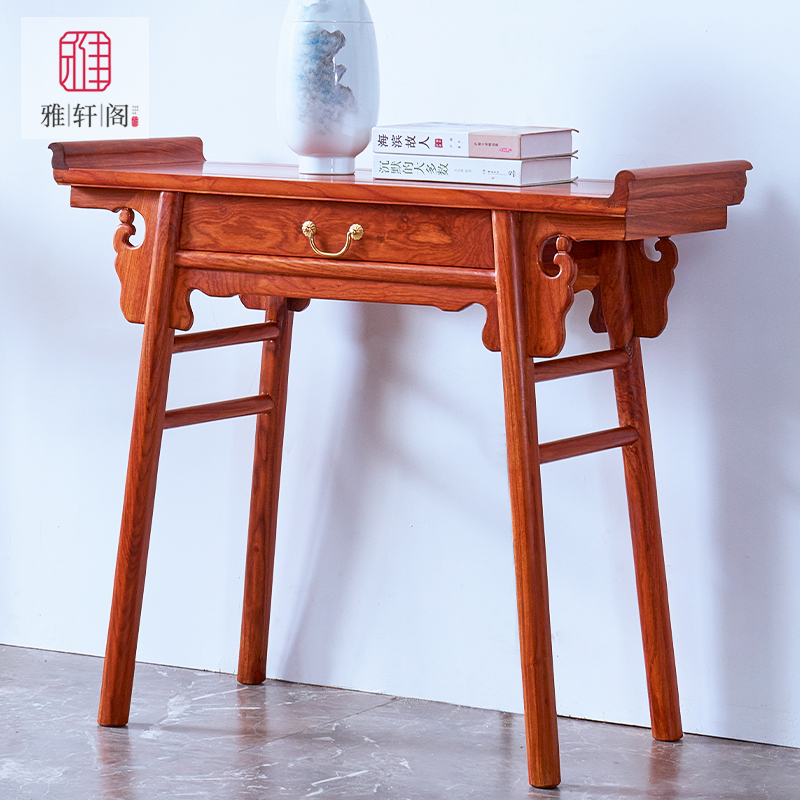 Mahogany new Chinese style porch table rosewood antique table for solid wood incense table hedgehog red sandalwood Buddha table home
