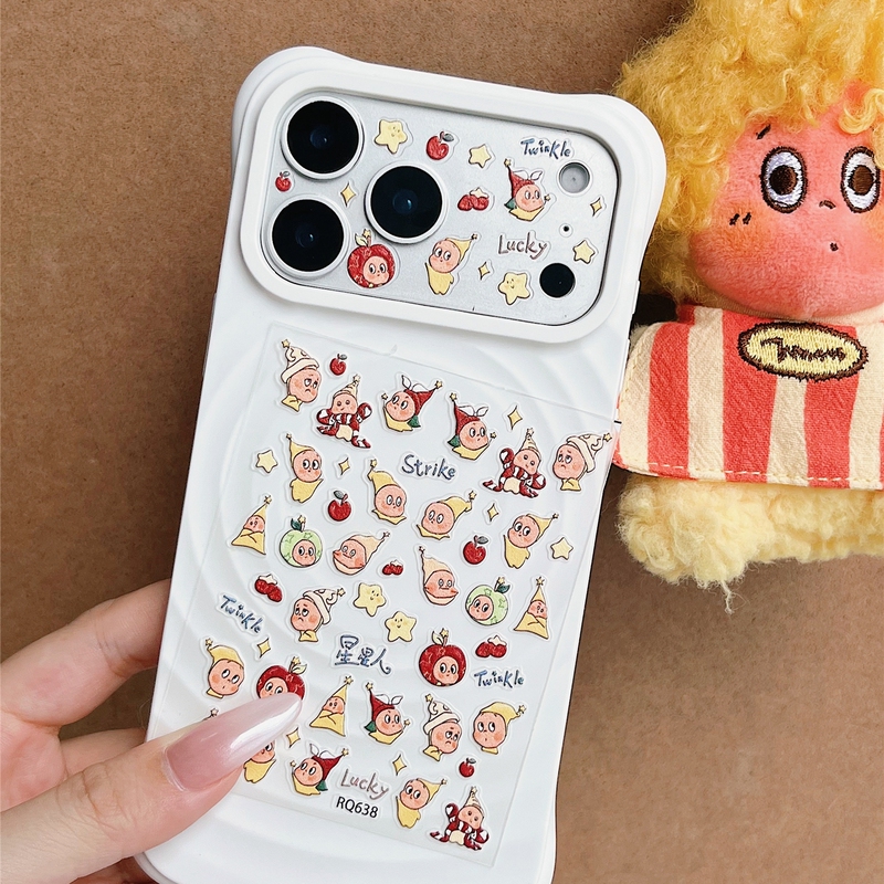 Fun Cartoon Cute Star-Shaped Sticker Lens Film Suitable for iPhone 17 Pro Apple 17 Pro Max Fiber Base Film Electrostatic Adsorption Hollow 17Pm Phone Camera Protective Film
