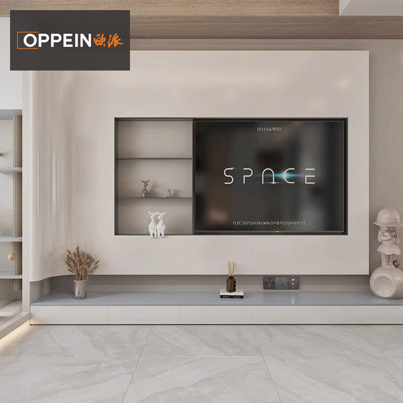 Opie TV Cabinet Custom Minimalist Modern Living Room Containing Lockers Ground Cabinet Suspended 2023 new cabinets-Taobao