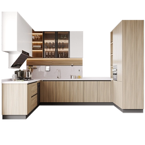 Oppein kitchen integrated cabinet custom quartz stone countertop cabinet home kitchen kitchen cabinet stove cabinet integrated customization