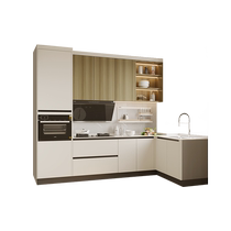 Oppein kitchen cabinet customization integrated kitchen cabinet integrated stove cabinet open quartz stone countertop kitchen cabinet customization