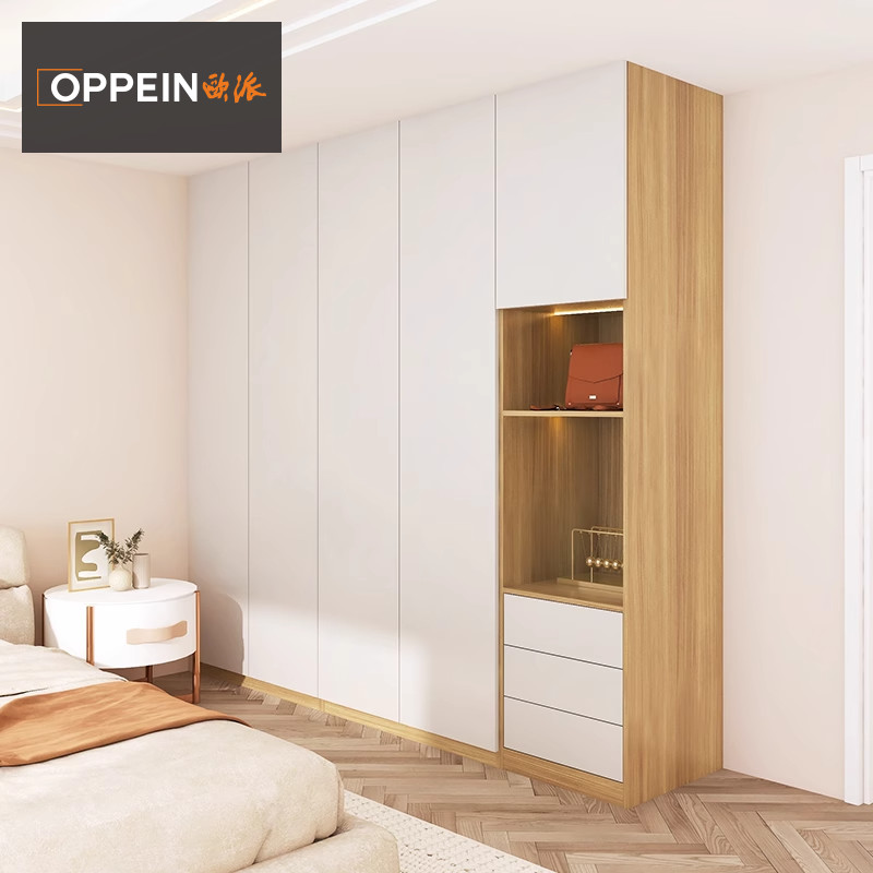 Europaise modern minimalist one to top wardrobe Custom Home Bedroom flat door wardrobe Containing Lockers Closet-Taobao