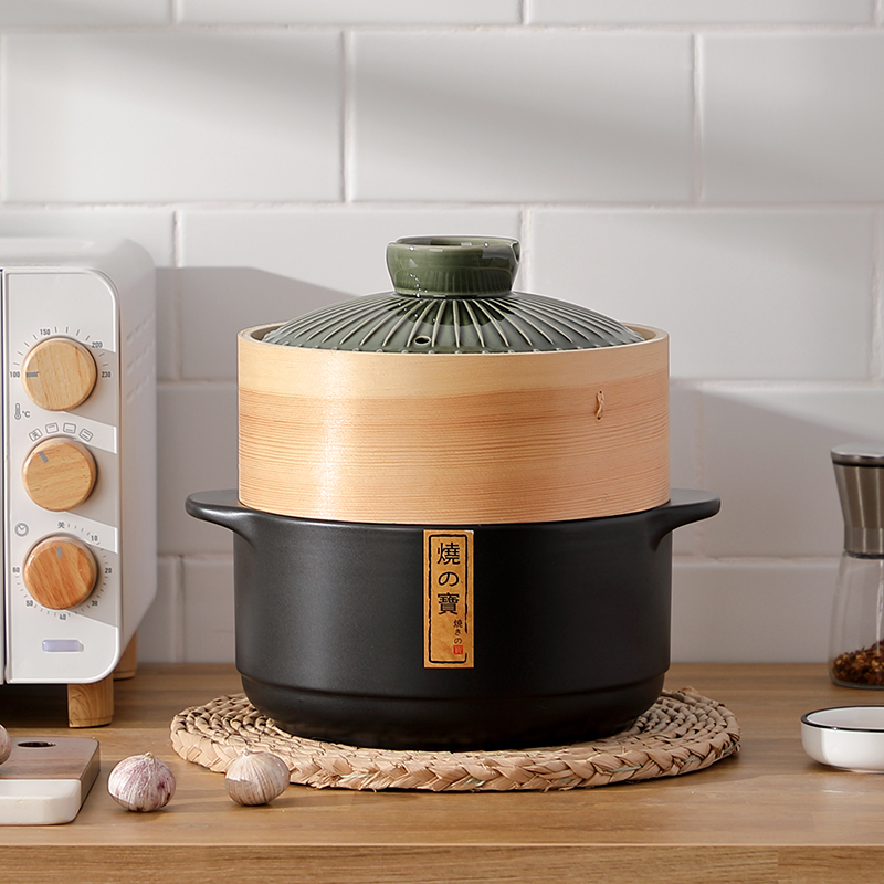 Casserole soup stew pot household ceramic gas stove special casserole soup pot small steamer soup pot clay pot rice gas